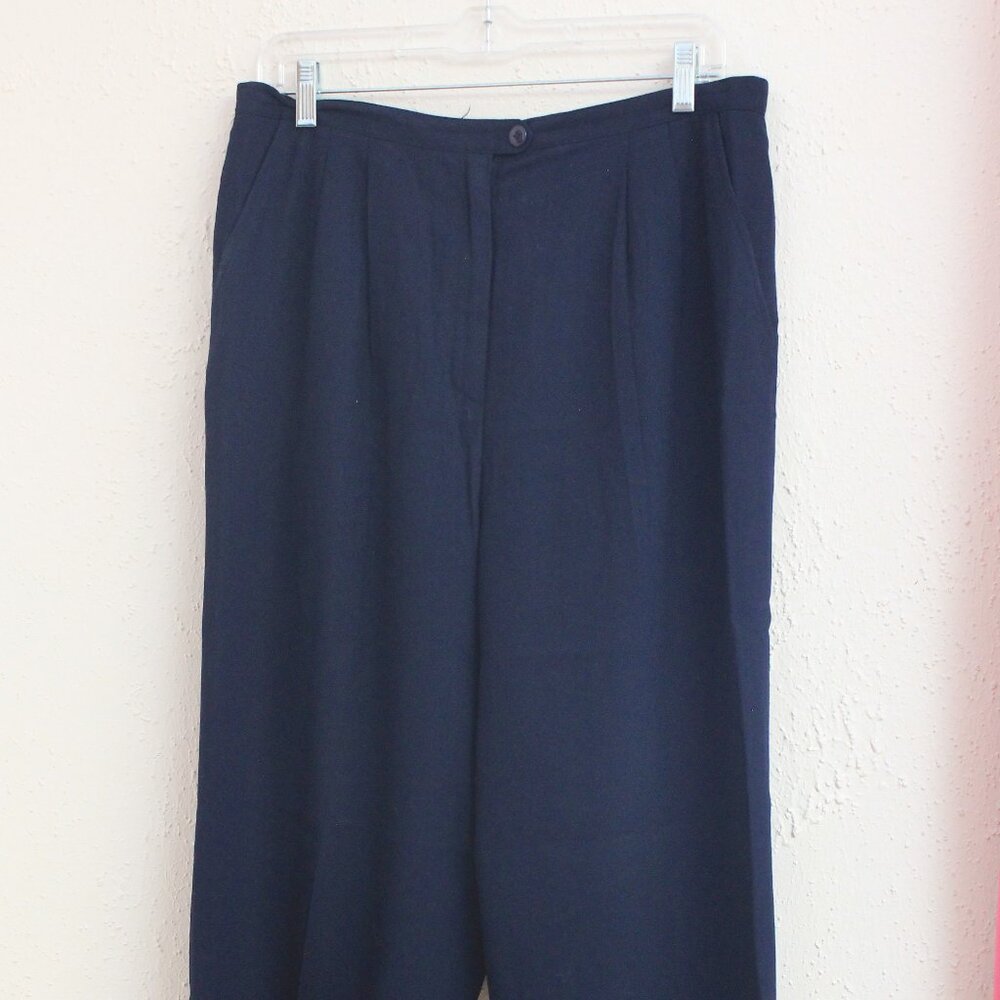 #379 Dressbarn Navy Blue Grey Dress Pants Size 14